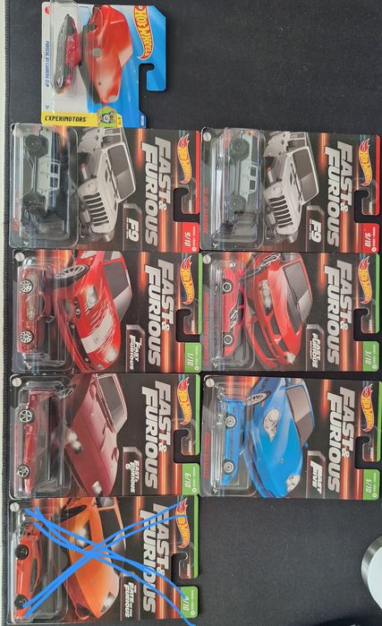 Hot Wheels Fast & Furious Premium — Porsche, Jeep Gladiator, Lancer Evo (novos, por abrir)