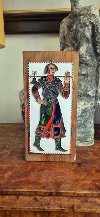 Rosyjska tablica relief Książę Igor Kijowski ikona prawosławie emalia