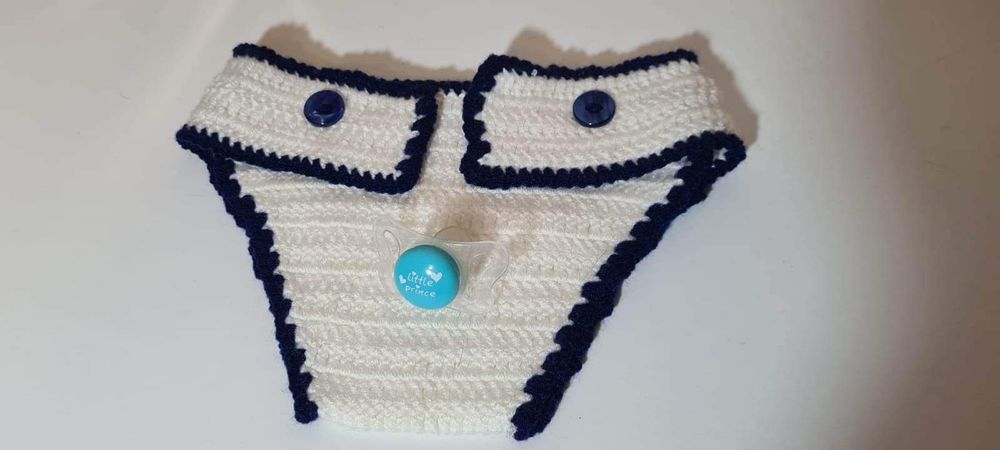 Tapa fraldas em croché