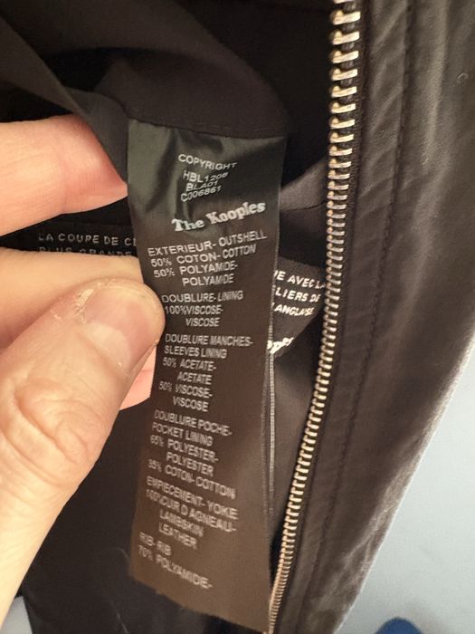 The Kooples оригінал куртка кожа шкіра нейлон бомбер