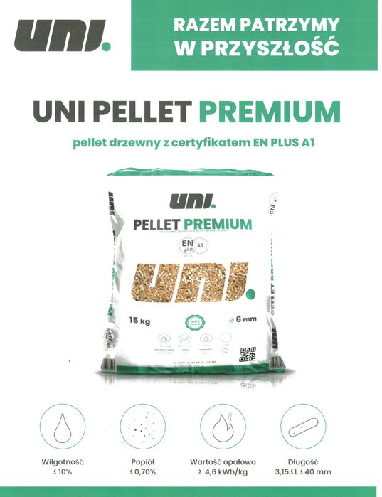 Najwyższa jakość w super cenie Pellet UNI PREMIUM  A1 19MJ/kg