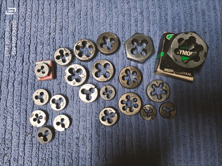 Caçonetes polegadas, milímetros