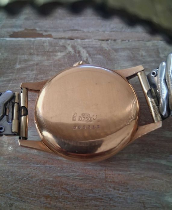 złoty 18k zegarek - chronograf - piękny stan