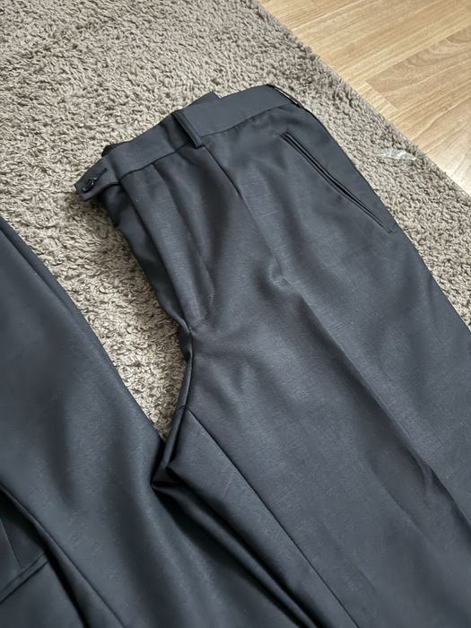 Garnitur męski komplet marynarka spodnie 100% wełna cotton