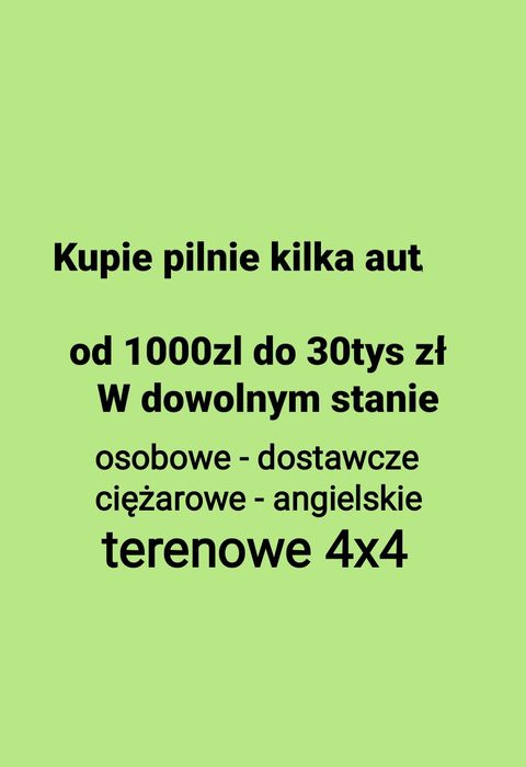 Skup Anglików aut motocykli quadów ciągników koparek busów