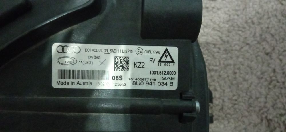 Фара Audi Q3 USA full led q3 Америка ку3 кю3 Ауди ауді