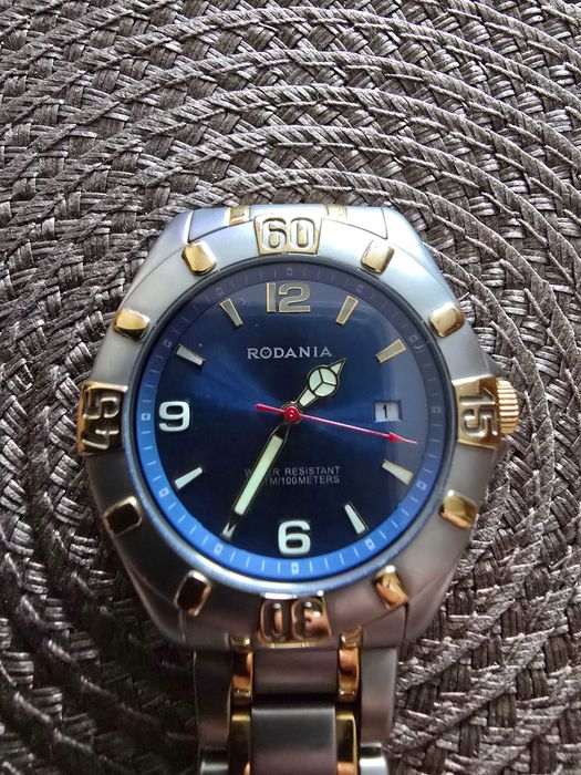 [MĘSKI] Zegarek RODANIA Diver 23233 – Bicolor, Blue Dial, 10 ATM