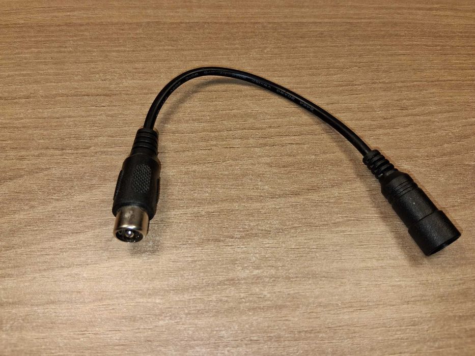N274 Adapter Przejściówka Mini-DIN Na Złącze Zasilania DC Kabel