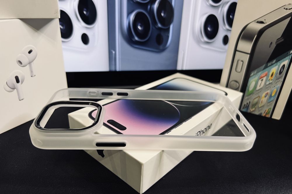 Чехол на iPhone 15 Pro Max Grey, Natural Titanium, 15 Pro-12 Pro, 14 Pro Grey, прозрачный не желтеет, top качество