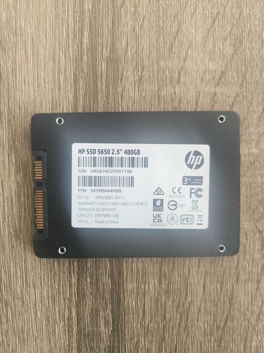 SSD 2.5 480Gb-512Gb, HDD 3.5 1Tb