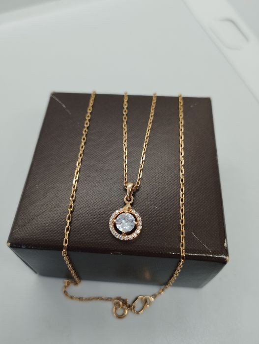 Золотая цепочка с кулончиком 50 см 3.16 грамма