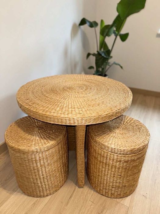 Komplet ratanowy ogrodowy domowy boho