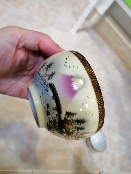 conjunto de chá porcelana chinesa casca de ovo