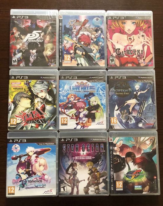 Sony PlayStation 3: Mortal Kombat, Tekken Persona Folklore Kkller is Dead, UFC Valkiria Fight Night Champion, Asuras Wrath Catherine Soul Calibur