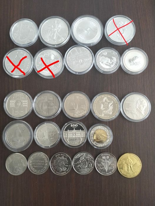 Продам різні колекційні та ювілейні монети, ціни вказані в описі