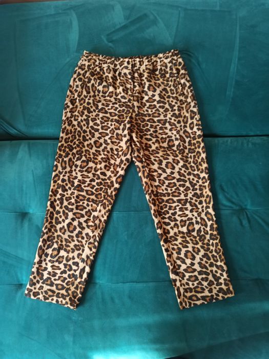 Eleganckie damskie spodnie w panterkę r. 40 / L H&M