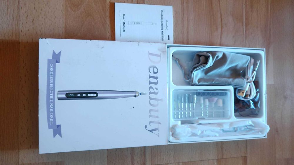 bezprzewodowa elektryczna frezarka do paznokci marki Denabuty