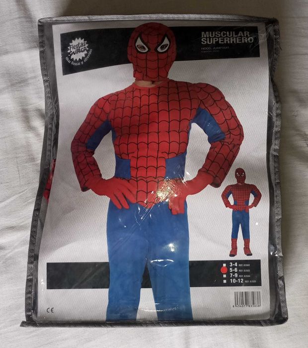 Fato Carnaval para Criança 5-6 anos Spyderman