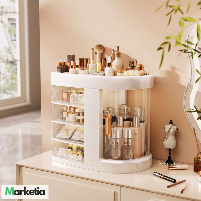 NOWY Organizer Verkam Maya Clear szkatułka na kosmetyki 4 szuflady