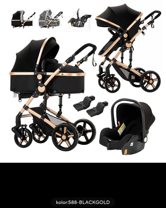 Wózek dziecięcy 3w1 Wysoka jakość. STYLOWE. Okazja Wyprzedaż