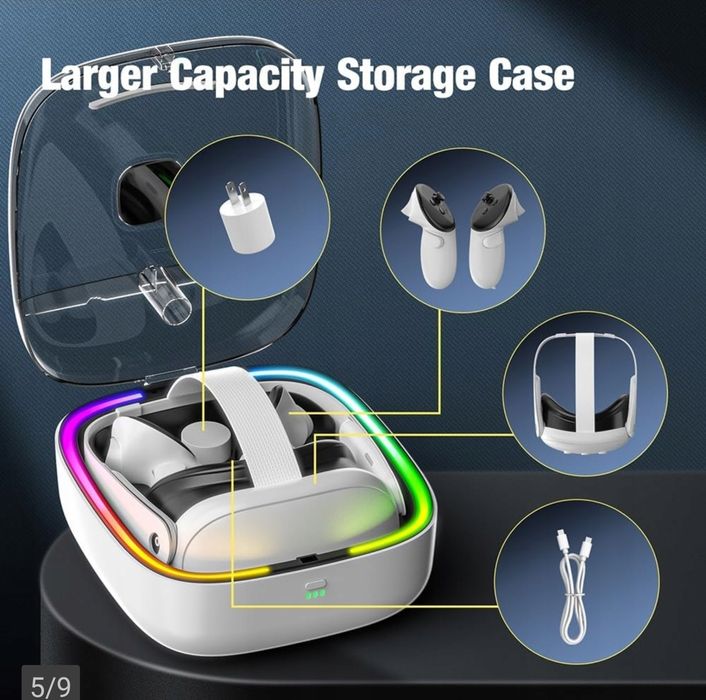 Stacja dokująca przenośna  Meta Quest 3 RGB