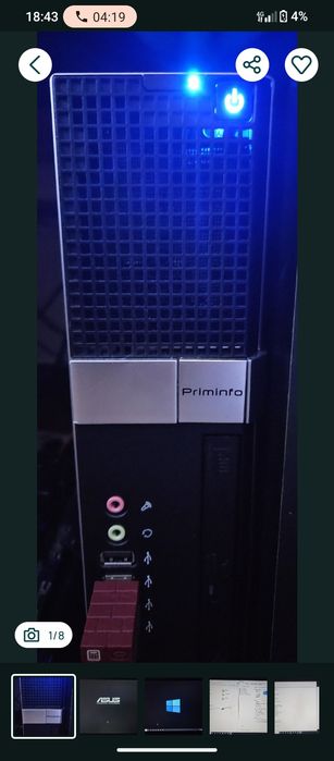 Mini desktop 500 GB 8GB RAM Windows 10 pro 64 bits