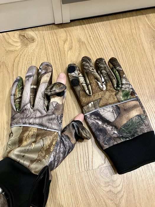 Rekawiczki kamuflaz lesny fotografia przyrodnicza