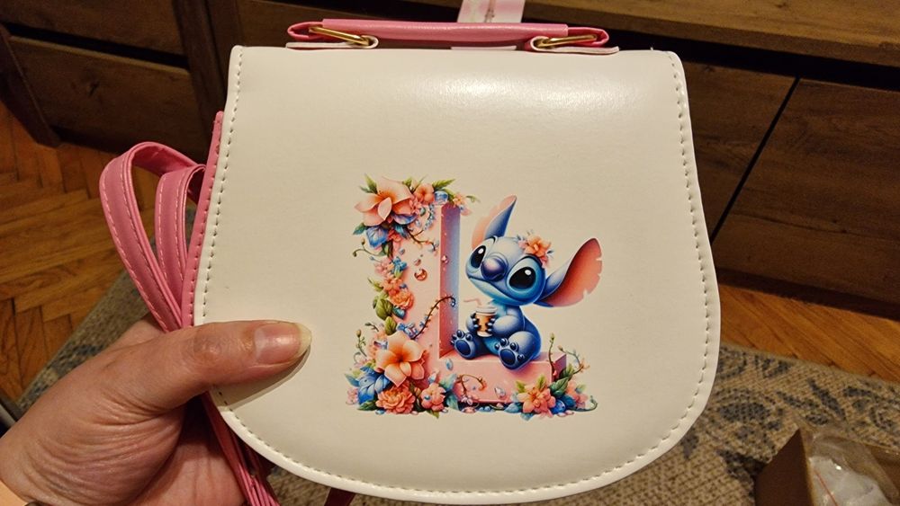 Torebka Stitch dla dziewczynki L różowa nowa prezent
