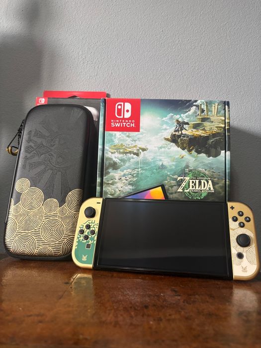 NINTENDO SWITCH OLED Zelda Limited Edition NOVO+ Oficial Case