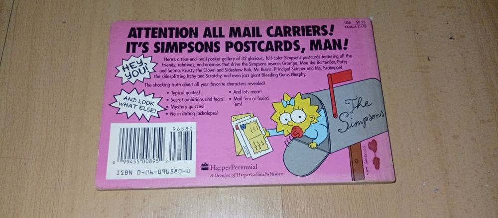 Coleção de 32 postais vintage dos Simpsons