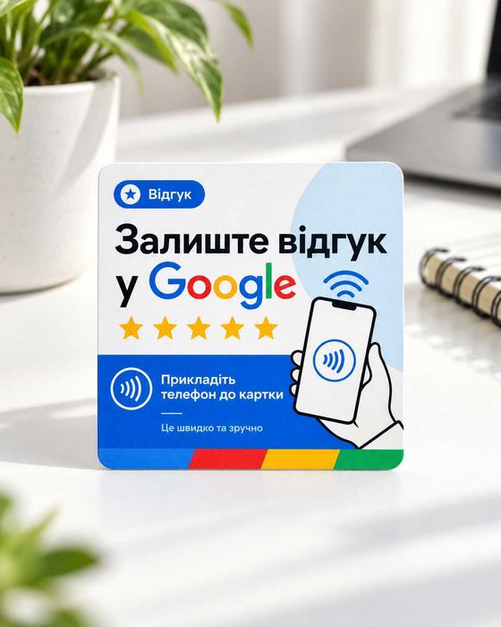 NFC-картка для Google-відгуків — налаштування на ваш бізнес