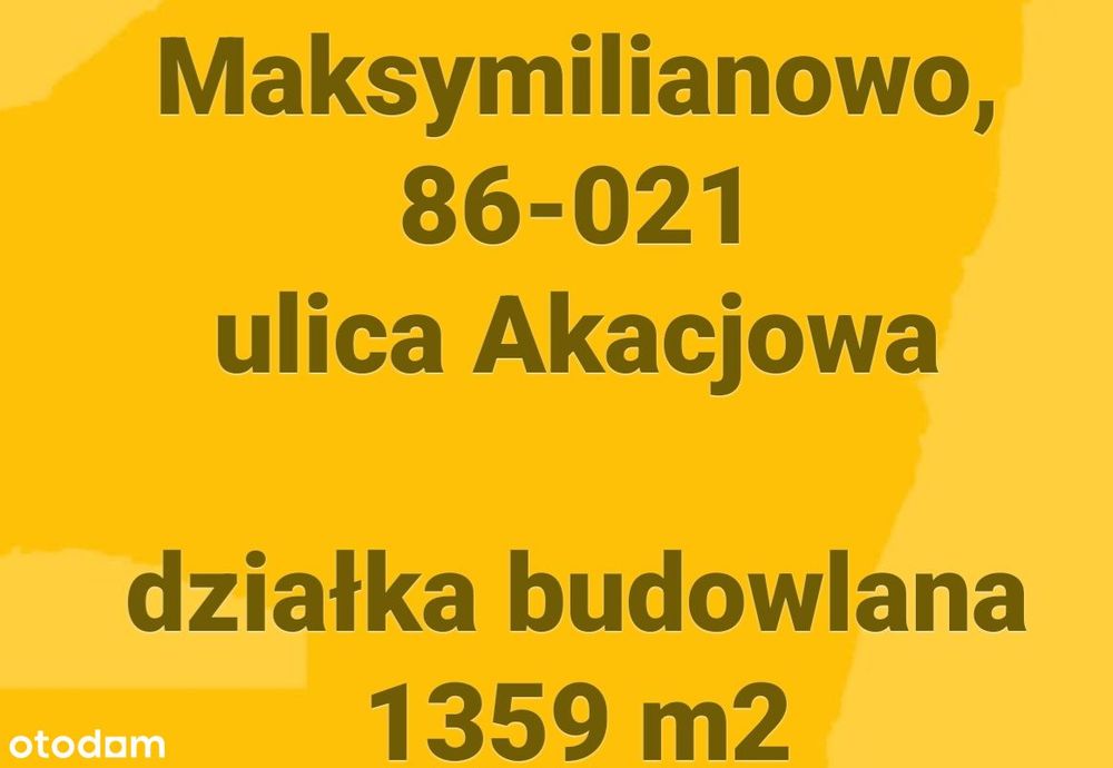 Maksymilianowo działka budowlana 1359m2