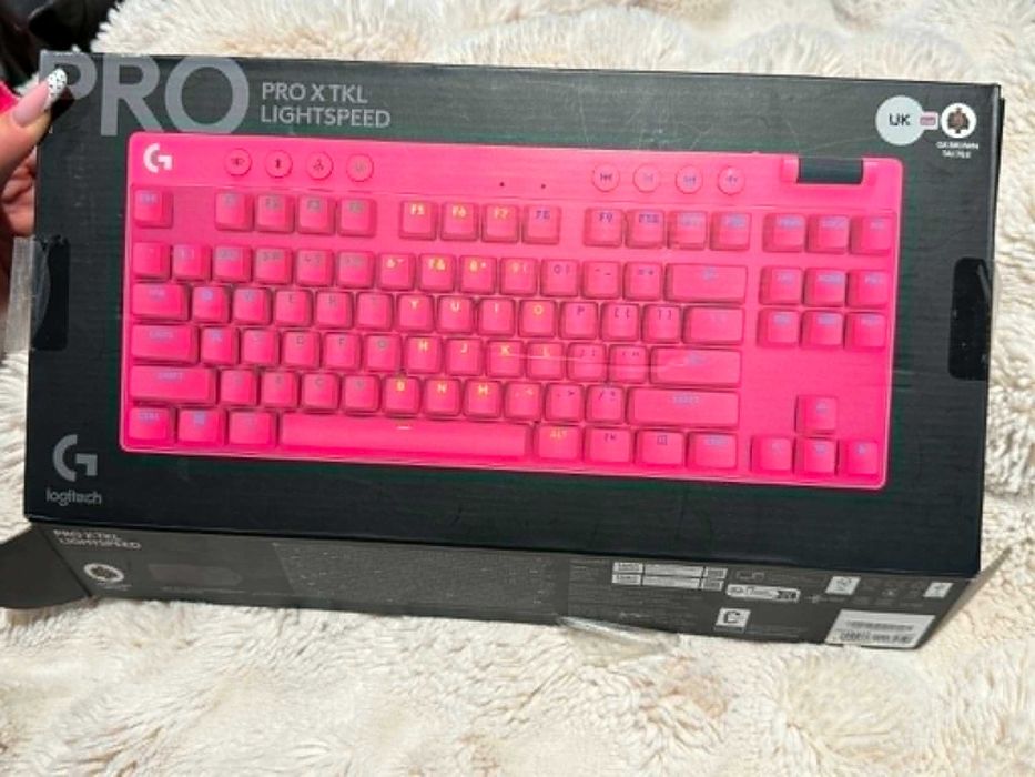 Klawiatura LOGITECH G Pro X TKL Lightspeed Tactile Różowy [stan bdb]