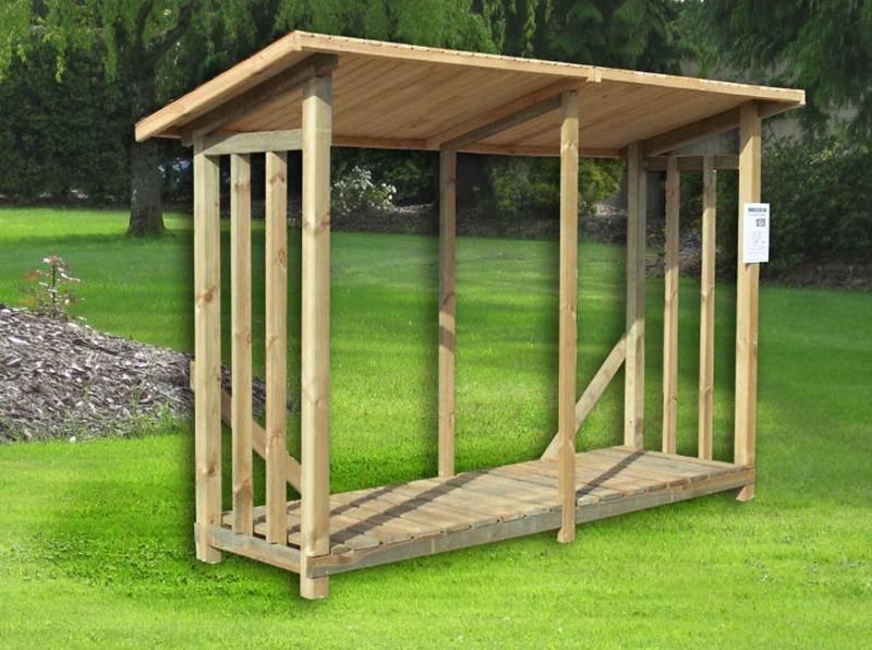 Drewutnia drewniana 300 x 90 cm poj 6m3 słupki 9x9 podłoga 28mm