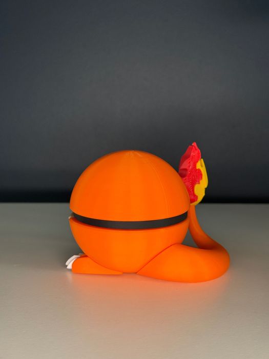 Ognisty Pokeball Charmander #004 – Unikalna Figurka Druk 3D Pokemon