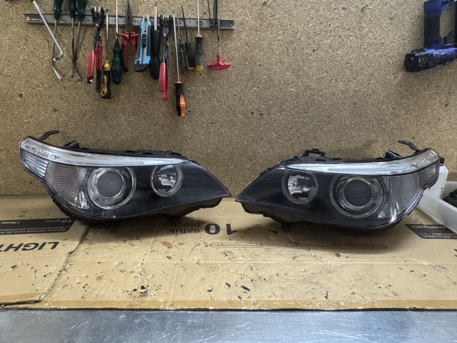 Lampy bi xenon skrętny d2s po regeneracji przed lift bmw e60