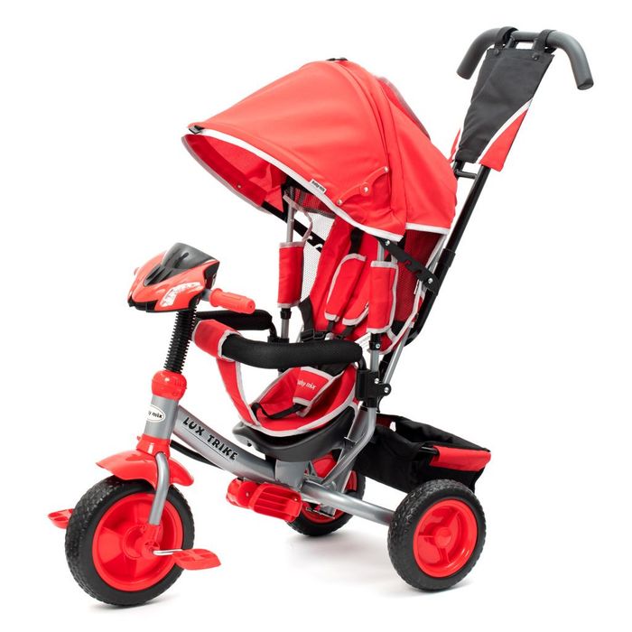 Rowerek Trójkołowy Dla Dzieci Z Światłami LED Lux Trike Czerwony Tum-tum