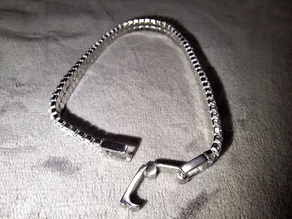 Браслет тенісний срібний з фіанітами 16 р.