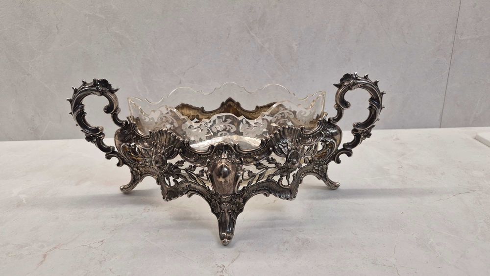 Żardiniera srebro pr 830. 1901r Dania Carl Mortensen