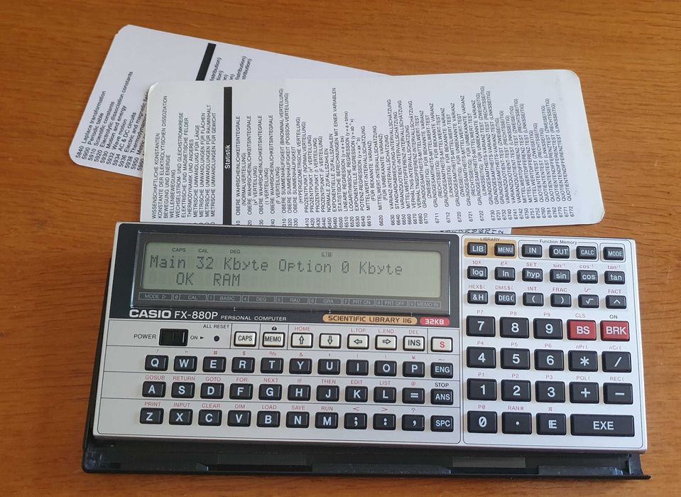 Calculadora científica CASIO FX-880P + Manual + pilhas novas, como nova.