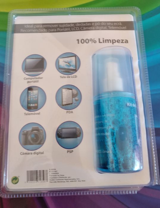 Kit de limpeza para ecrãs
