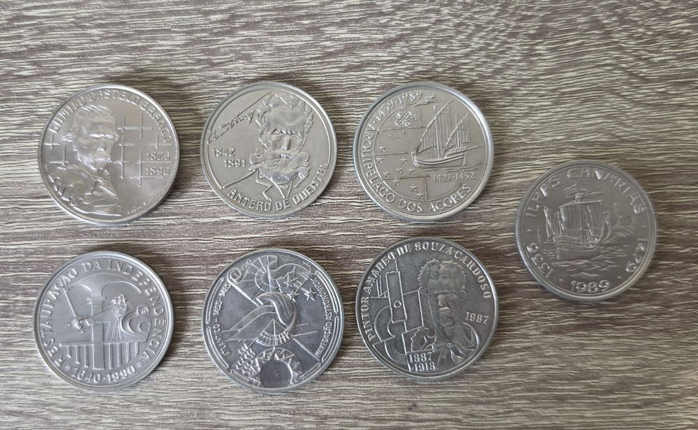 Moedas de escudo coleção 500 250 200 100