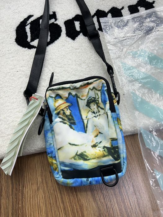 Сумка месенджер Off-White Lake Print Blue
