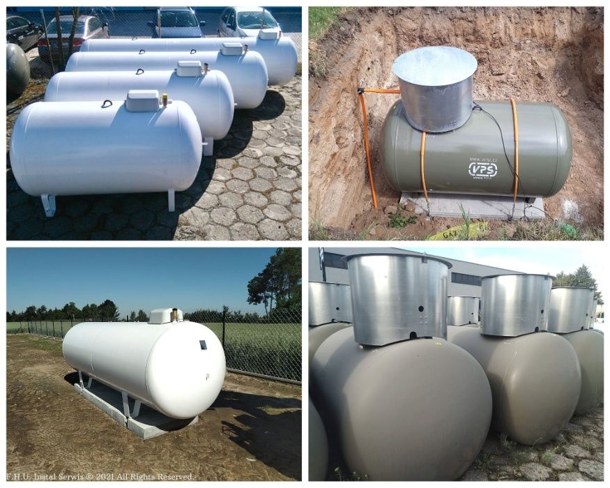 Zbiornik na gaz płynny LPG propan 3600L naziemny