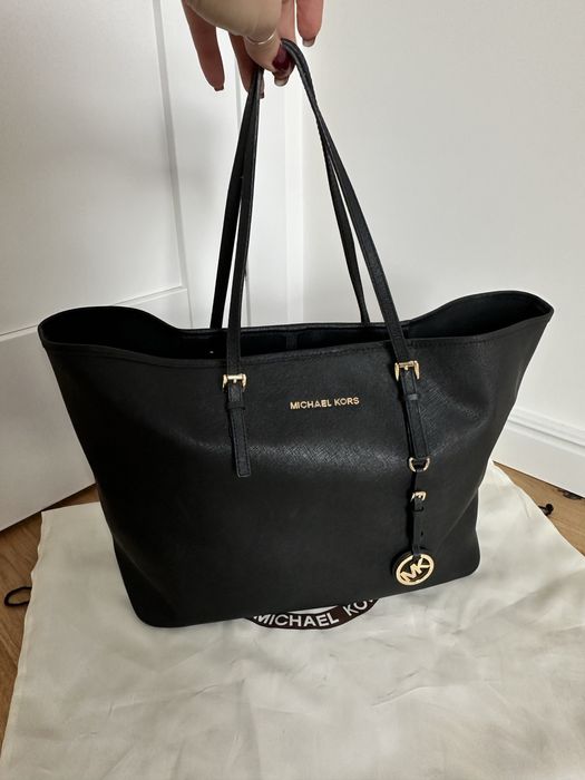 Michael Kors czarna torebka worek shopper oryginalna