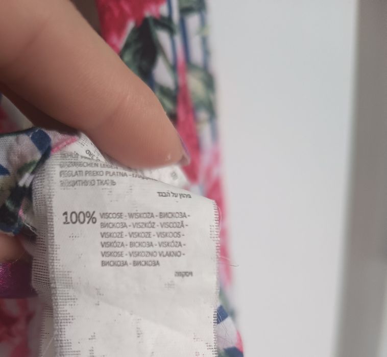 Koszula wiskoza kwiaty paski S