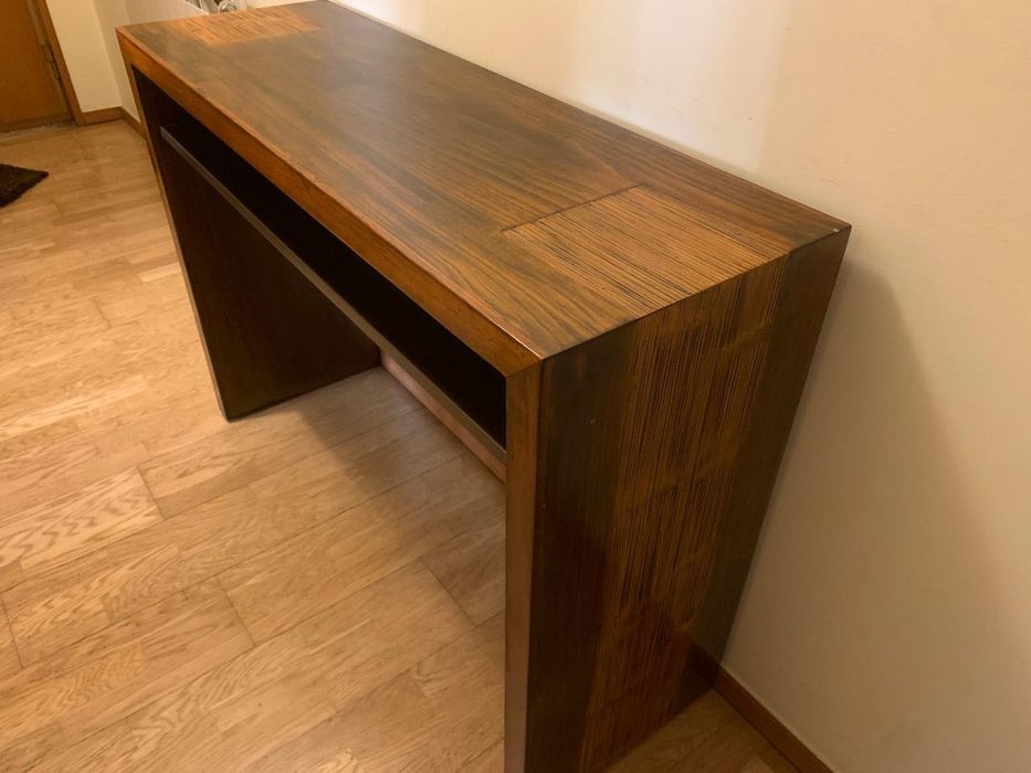 Conjunto Mesa de Centro e Consola em Madeira Exotica