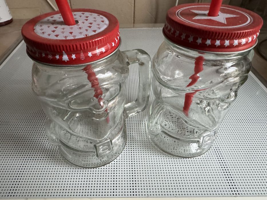 Чашка-банка з кришкою і трубочкою