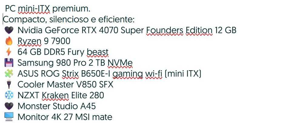PC mini ITX Premium RTX 4070S Ryzen 9 64GB