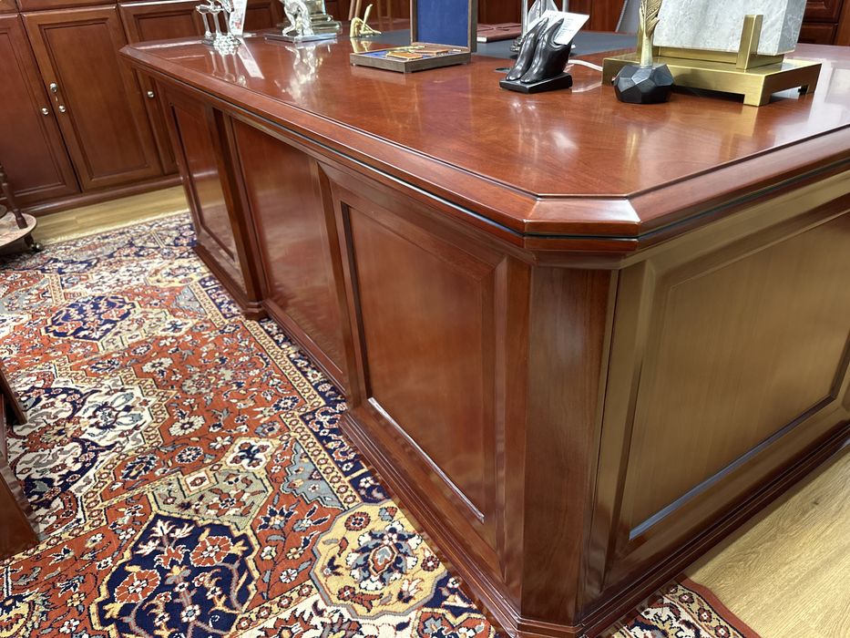 Eleganckie duże biurko gabinetowe fornir 240cm. % ceny! Outlet